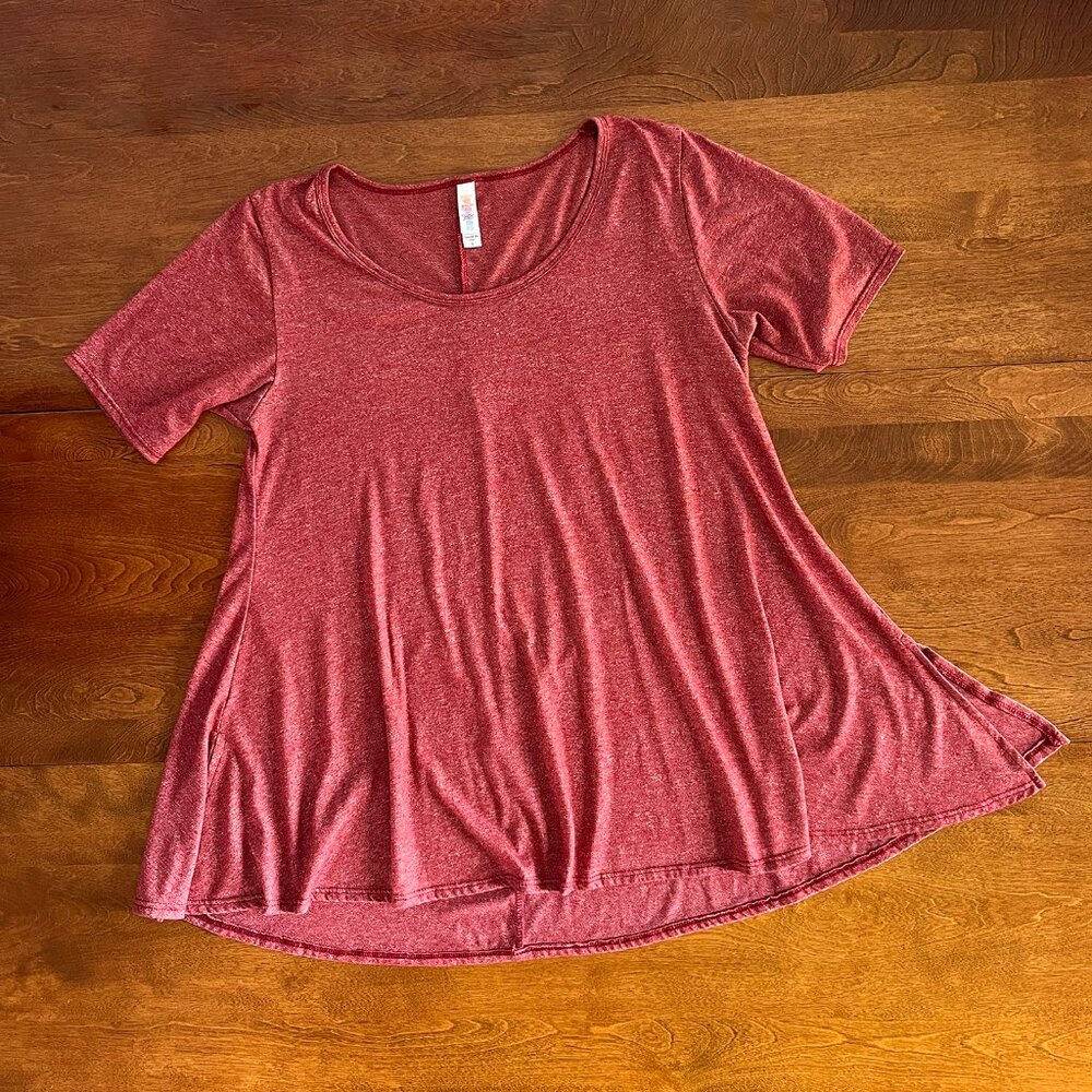 LuLaRoe heather red swing top S